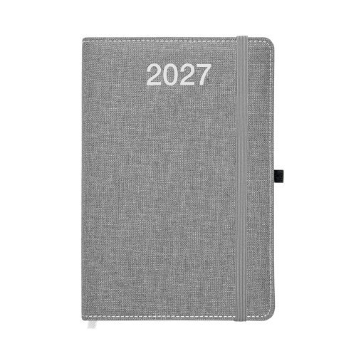 Agenda giornaliera 2027 R-PET mélange rigida con elastico 15x21 cm