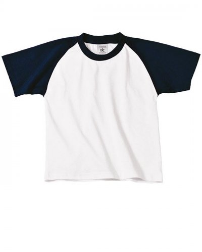 T-shirt Base-Ball Bambino White / Navy