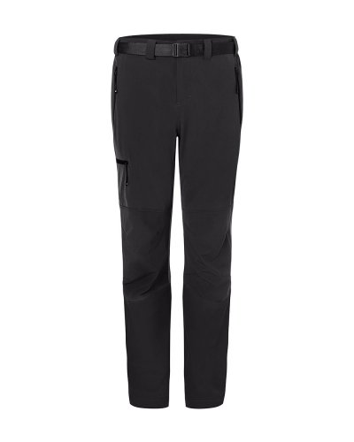Pantaloni uomo da trekking in tessuto leggero James & Nicholson Black / Black