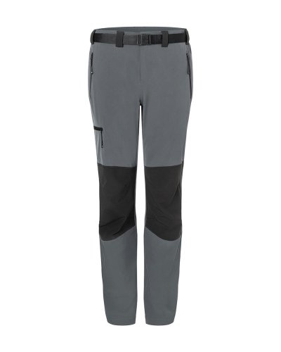 Pantaloni uomo da trekking in tessuto leggero James & Nicholson Carbon/Black