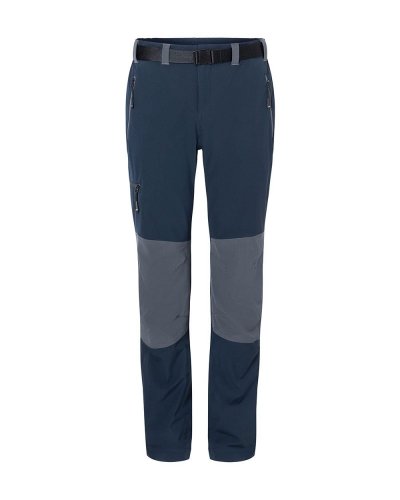 Pantaloni uomo da trekking in tessuto leggero James & Nicholson Navy/carbon