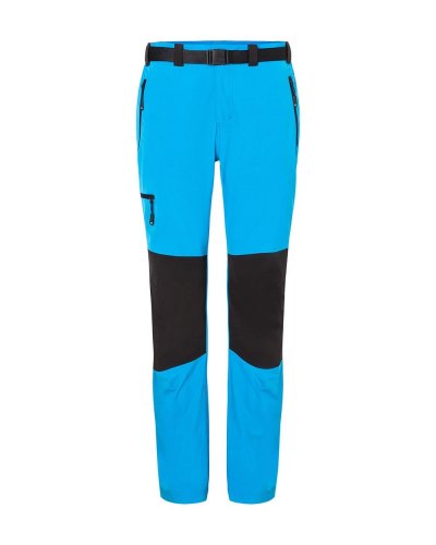 Pantaloni uomo da trekking in tessuto leggero James & Nicholson Bright-blue/navy
