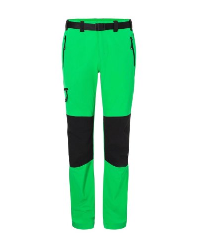 Pantaloni uomo da trekking in tessuto leggero James & Nicholson Fern-green/black