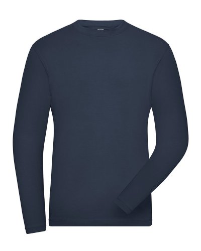 Men's Bio Stretch-Longsleeve Work - Solid Navy