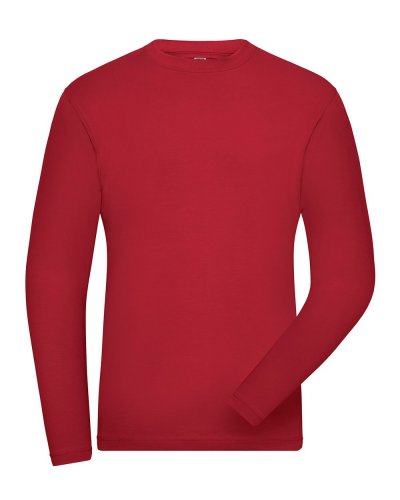 Men's Bio Stretch-Longsleeve Work - Solid Red