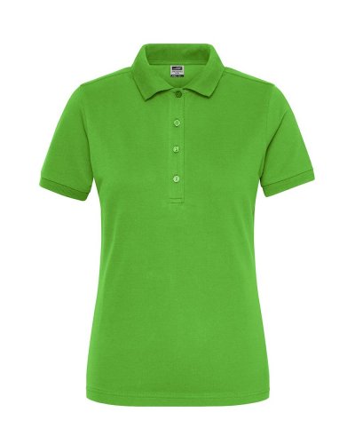 Polo donna in cotone organico ring-spun James & Nicholson Lime Green