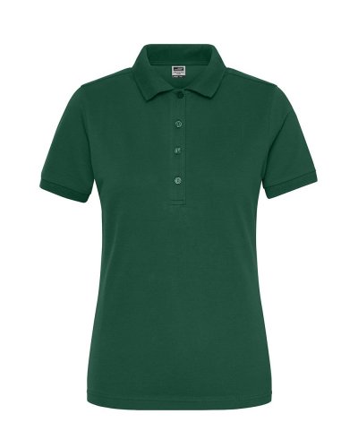 Polo donna in cotone organico ring-spun James & Nicholson Dark Green