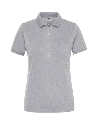 Polo donna in cotone organico ring-spun James & Nicholson Grey Heather