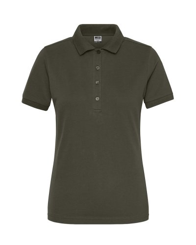 Polo donna in cotone organico ring-spun James & Nicholson Olive