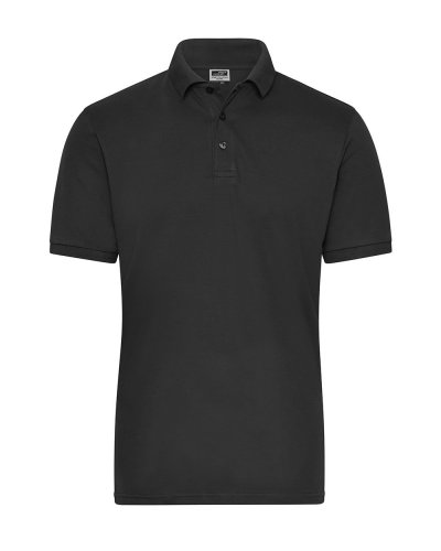 Polo uomo in cotone organico Ring Spun Black