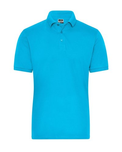 Polo uomo in cotone organico Ring Spun Turquoise