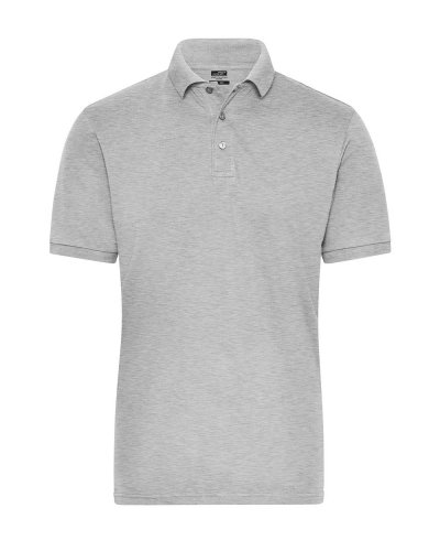 Polo uomo in cotone organico Ring Spun Grey Heather
