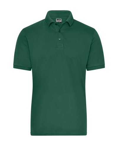 Polo uomo in cotone organico Ring Spun Dark Green