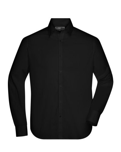Men's Shirt Slim Fit Long Black