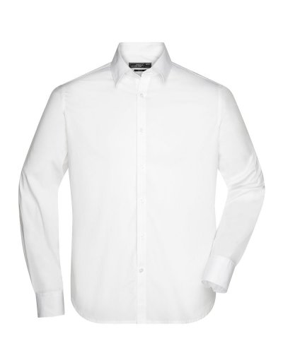 Men's Shirt Slim Fit Long White