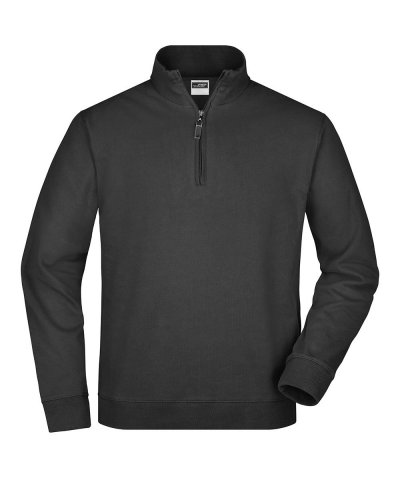 Round-Neck Zip Black
