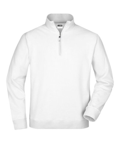 Round-Neck Zip White