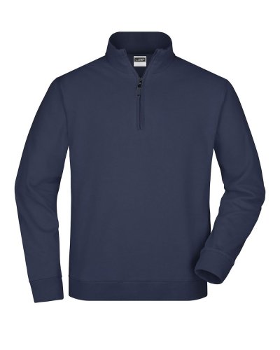 Round-Neck Zip Navy