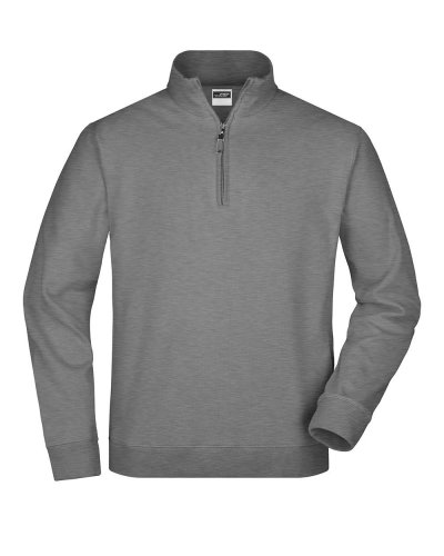 Round-Neck Zip Sports-grey