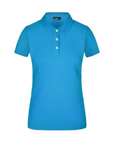 Polo donna elastic James & Nicholson Turquoise