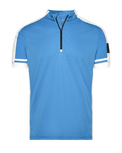 T-shirt da ciclismo uomo con mezza zip Cobalt