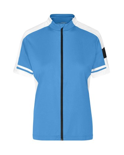 T-shirt da ciclismo donna zip intera Cobalt