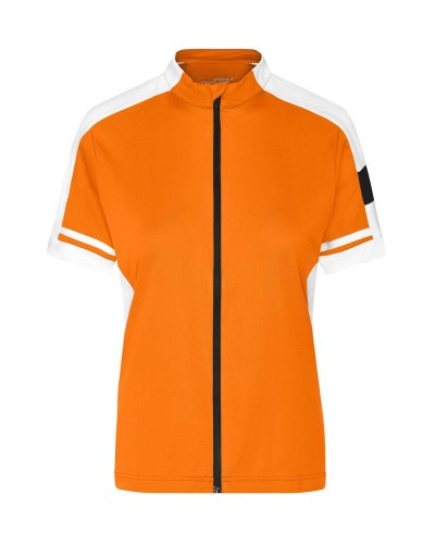 T-shirt da ciclismo donna zip intera Orange
