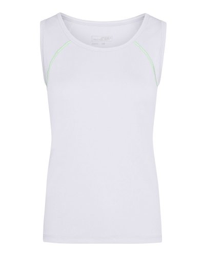 Canotta donna per fitness e sport White / Bright Green