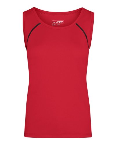 Canotta donna per fitness e sport Red/Black