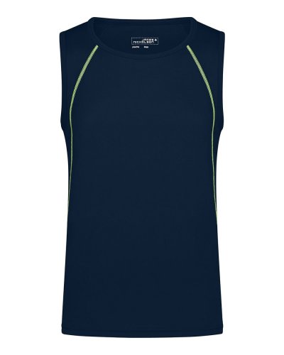 Canotta uomo per fitness e sport Navy / Bright Yellow