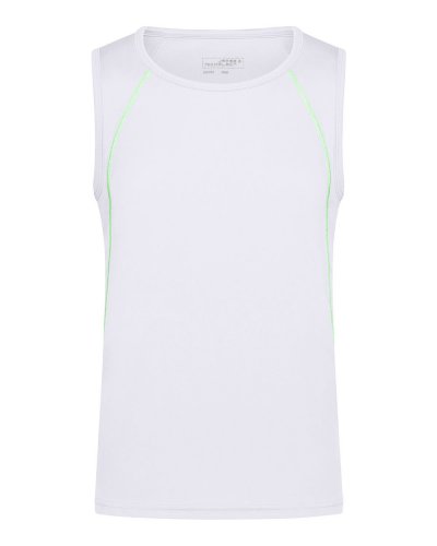 Canotta uomo per fitness e sport White / Bright Green