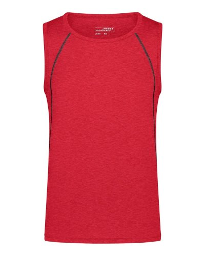 Canotta uomo per fitness e sport Red-melange