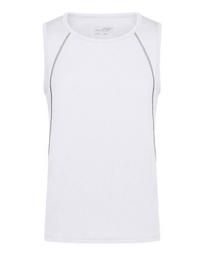 Canotta uomo per fitness e sport White/silver