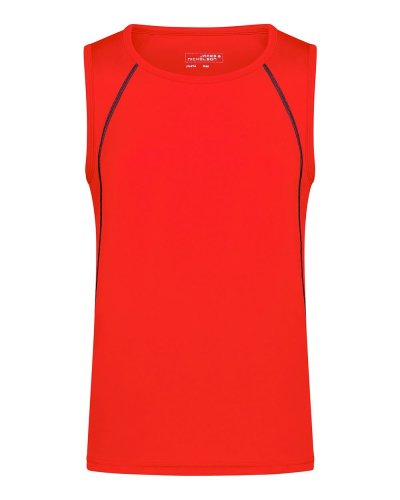 Canotta uomo per fitness e sport Bright Orange / Black
