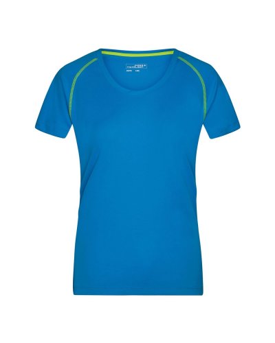 T-Shirt donna per fitness e sport Bright Blue / Bright Yellow