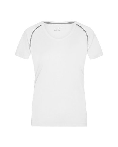 T-Shirt donna per fitness e sport White/silver