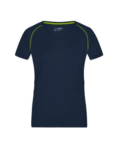 T-Shirt donna per fitness e sport Navy / Bright Yellow