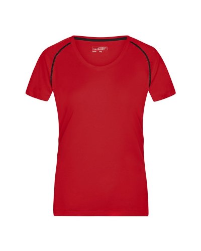 T-Shirt donna per fitness e sport Red-melange