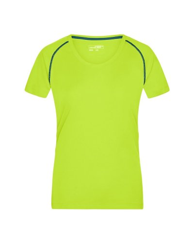 T-Shirt donna per fitness e sport Bright Yellow / Bright Blue