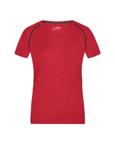 T-Shirt donna per fitness e sport Red/Black