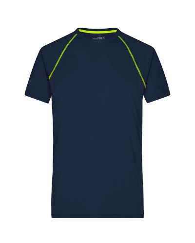 Men's Sport T-Shirt Navy / Bright Yellow