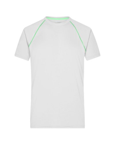 Men's Sport T-Shirt White / Bright Green