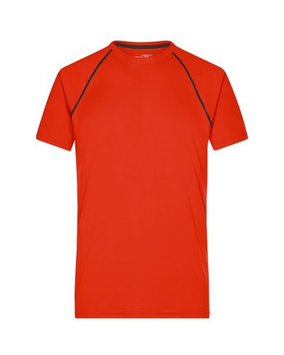 Men's Sport T-Shirt Bright Orange / Black