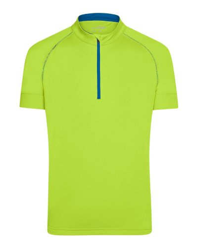 T-shirt uomo biking mezza zip Bright Yellow / Bright Blue
