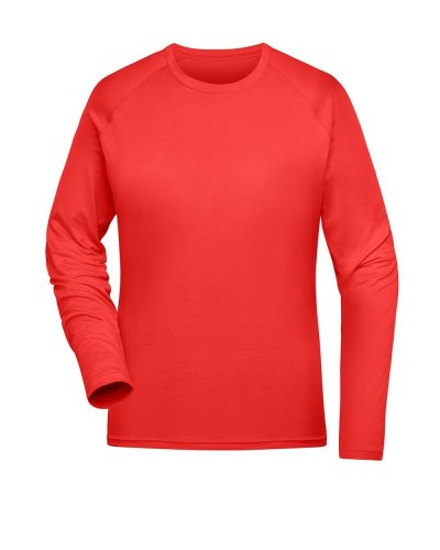 Ladies' Sports Shirt Long-Sleeved Bright-red