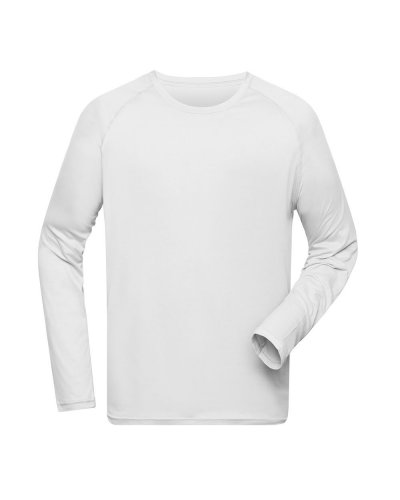 Men's Sports Shirt Long-Sleeved White
