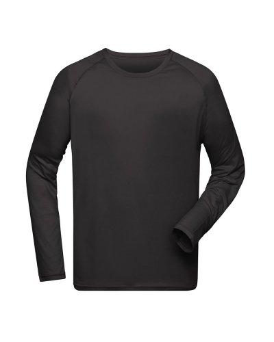 Men's Sports Shirt Long-Sleeved Black
