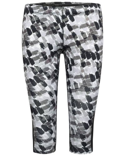 Ladies' Sports 3/4 Tights Black-printed/black