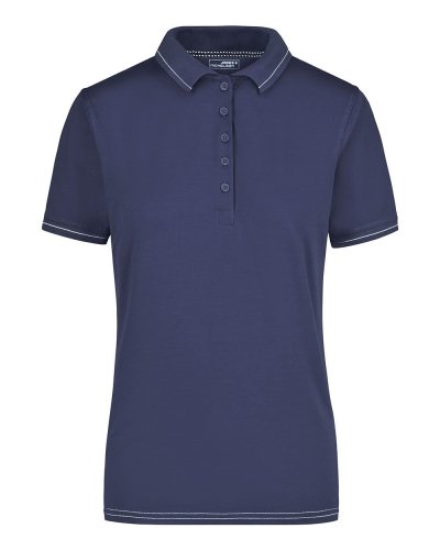 Polo donna con righe a contrasto - James & Nicholson