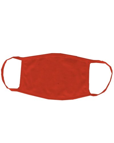 Mascherina 2 strati con elastici Rosso
